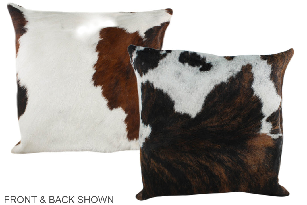 Tricolor 20"x20" Brazilian Cowhide Pillow #A39336 by Hudson Hides