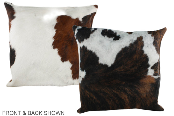 Tricolor 20"x20" Brazilian Cowhide Pillow #A39336 by Hudson Hides