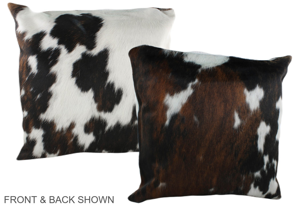 Tricolor 20"x20" Brazilian Cowhide Pillow #A39337 by Hudson Hides