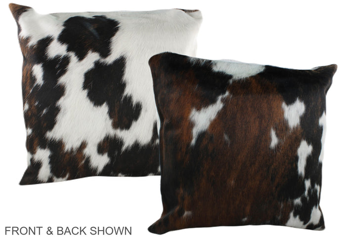 Tricolor 20"x20" Brazilian Cowhide Pillow #A39337 by Hudson Hides