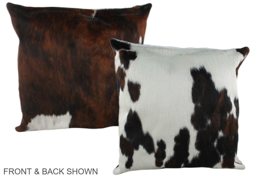 Tricolor 20"x20" Brazilian Cowhide Pillow #A39343 by Hudson Hides