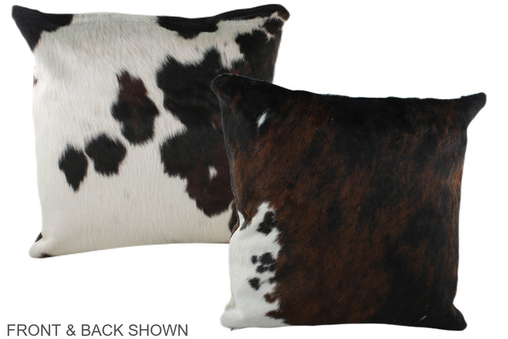 Tricolor 20"x20" Brazilian Cowhide Pillow #A39345 by Hudson Hides