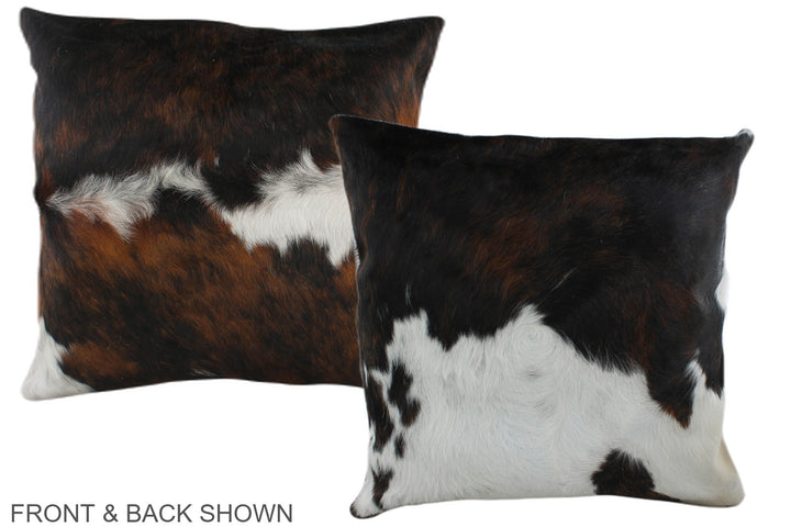 Tricolor 20"x20" Brazilian Cowhide Pillow #A39351 by Hudson Hides
