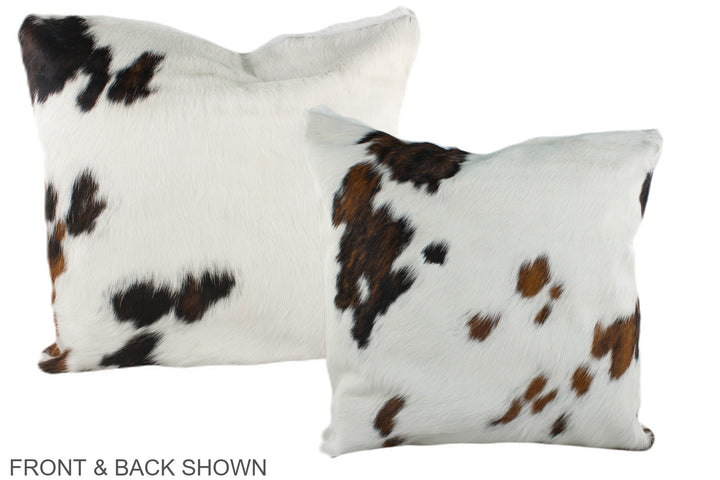 Tricolor 20"x20" Brazilian Cowhide Pillow #A39358 by Hudson Hides