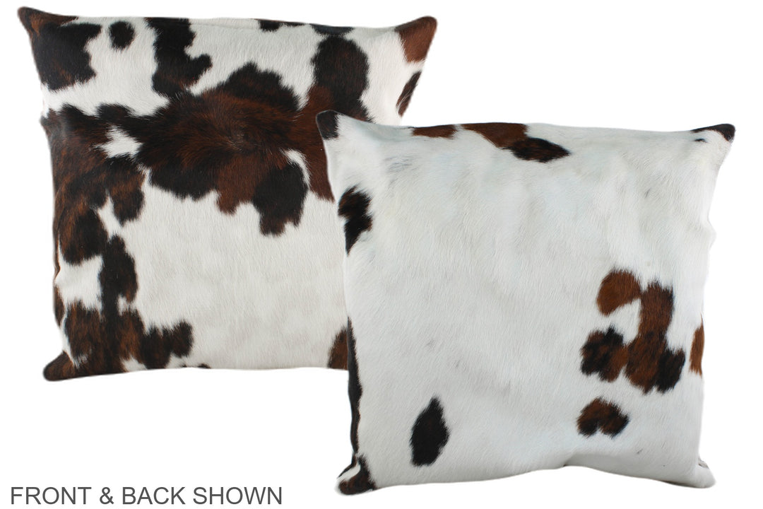 Tricolor 20"x20" Brazilian Cowhide Pillow #A39363 by Hudson Hides