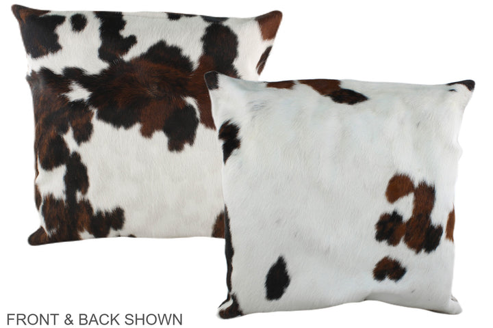 Tricolor 20"x20" Brazilian Cowhide Pillow #A39363 by Hudson Hides