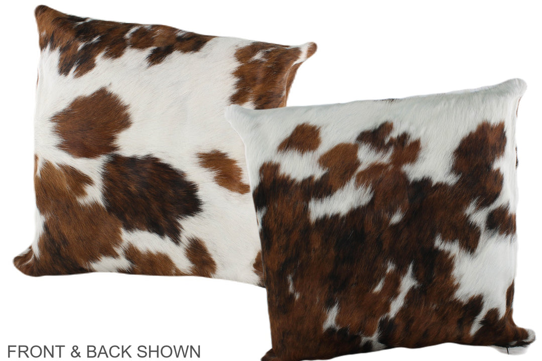 Tricolor 20"x20" Brazilian Cowhide Pillow #A39364 by Hudson Hides