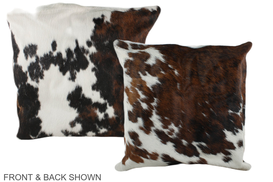 Tricolor 20"x20" Brazilian Cowhide Pillow #A39366 by Hudson Hides