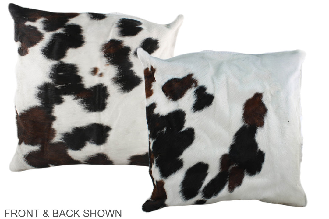 Tricolor 20"x20" Brazilian Cowhide Pillow #A39368 by Hudson Hides