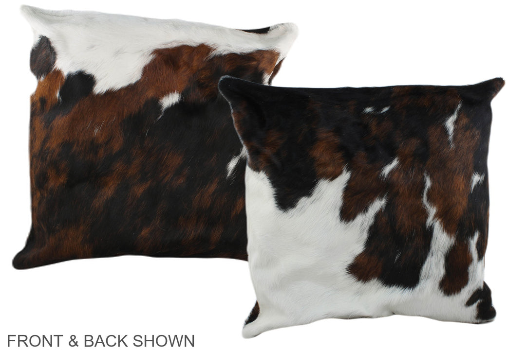 Tricolor 20"x20" Brazilian Cowhide Pillow #A39377 by Hudson Hides