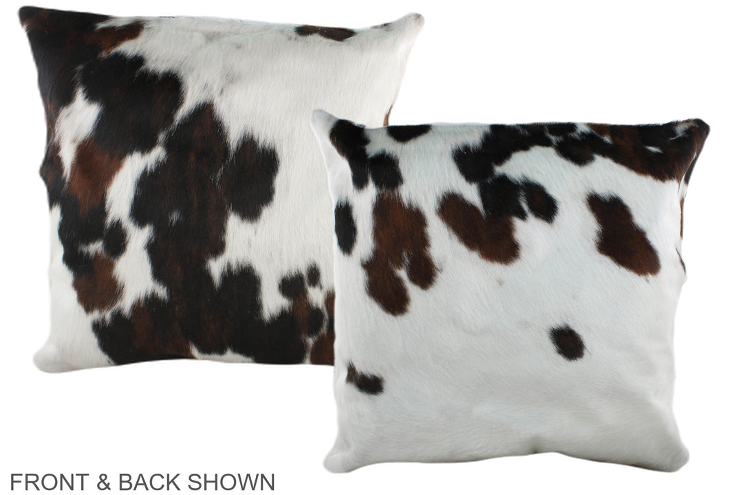 Tricolor 20"x20" Brazilian Cowhide Pillow #A39378 by Hudson Hides