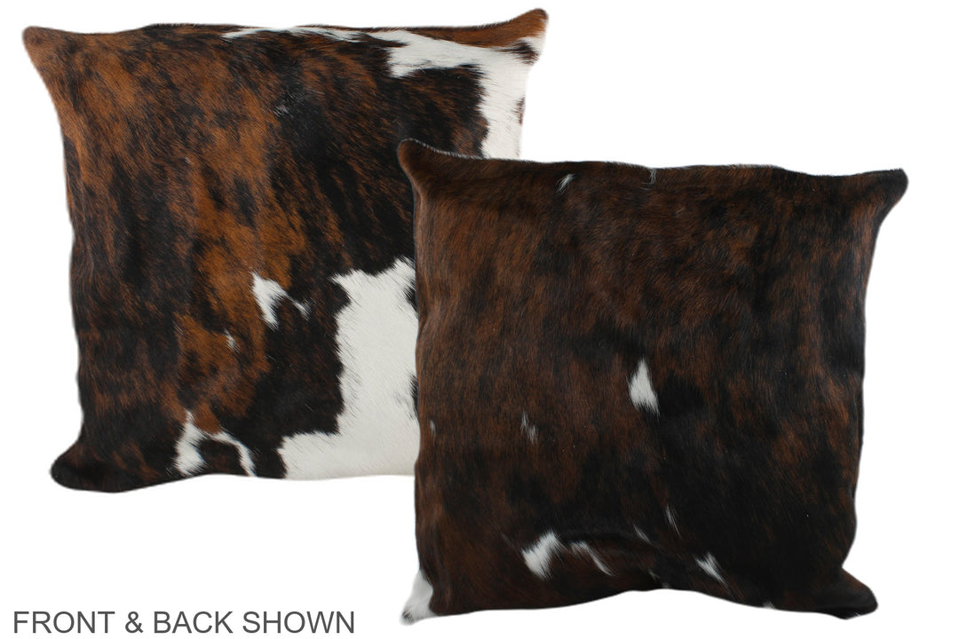 Tricolor 20"x20" Brazilian Cowhide Pillow #A39381 by Hudson Hides