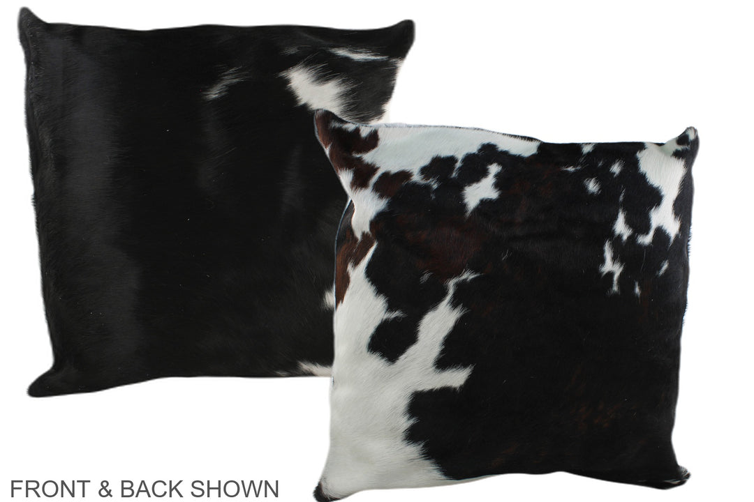 Black and White 20"x20" Brazilian Cowhide Pillow #A39385 by Hudson Hid