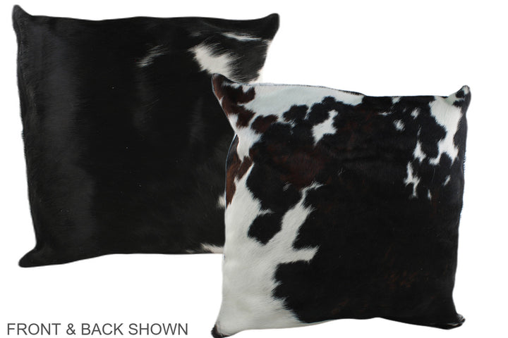 Black and White 20"x20" Brazilian Cowhide Pillow #A39385 by Hudson Hides
