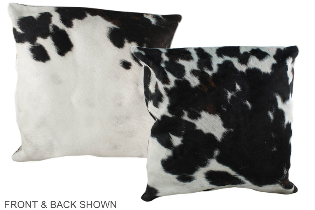 Black and White 20"x20" Brazilian Cowhide Pillow #A39386 by Hudson Hid