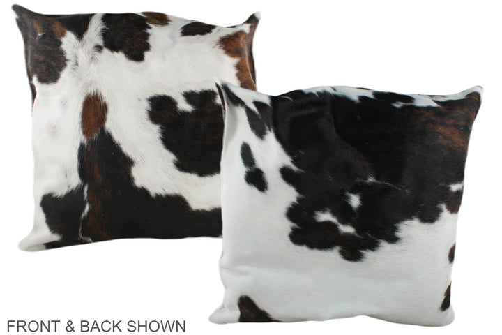 Tricolor 20"x20" Brazilian Cowhide Pillow #A39390 by Hudson Hides