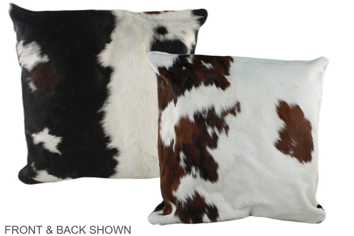 Tricolor 20"x20" Brazilian Cowhide Pillow #A39391 by Hudson Hides