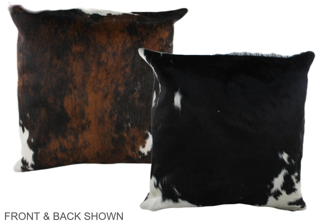 Tricolor 20"x20" Brazilian Cowhide Pillow #A39392 by Hudson Hides