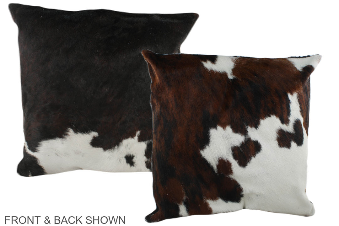 Tricolor 20"x20" Brazilian Cowhide Pillow #A39393 by Hudson Hides