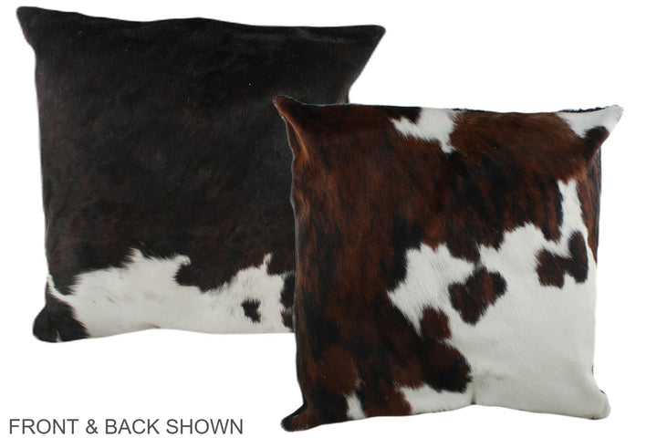 Tricolor 20"x20" Brazilian Cowhide Pillow #A39393 by Hudson Hides