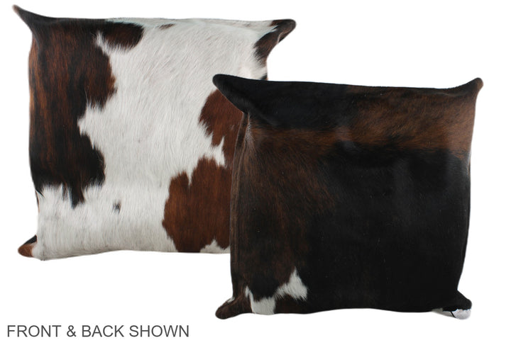 Tricolor 20"x20" Brazilian Cowhide Pillow #A39394 by Hudson Hides
