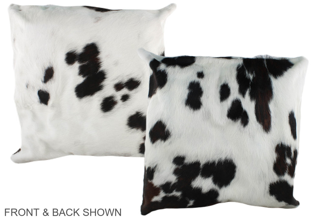 Black and White 20"x20" Brazilian Cowhide Pillow #A39396 by Hudson Hid
