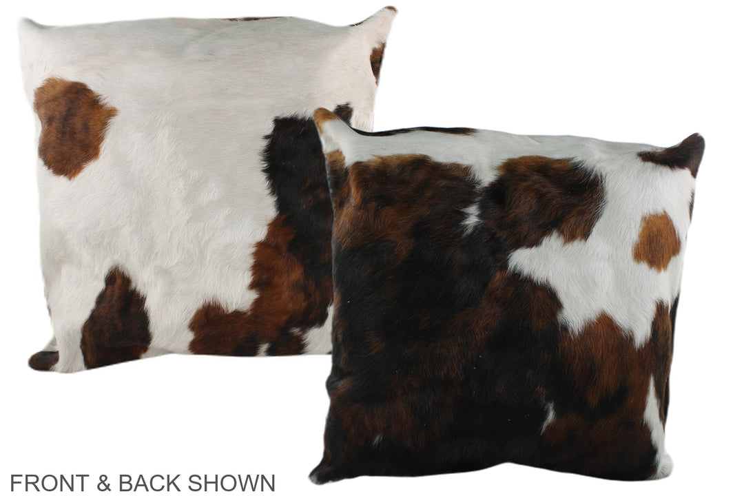 Tricolor 20"x20" Brazilian Cowhide Pillow #A39398 by Hudson Hides