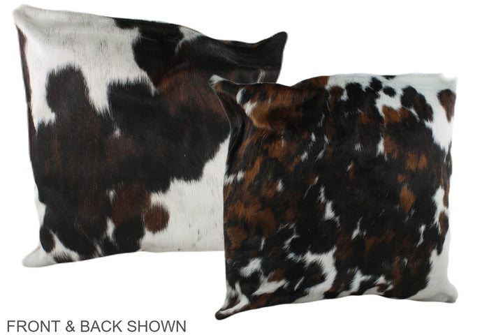 Tricolor 20"x20" Brazilian Cowhide Pillow #A39402 by Hudson Hides