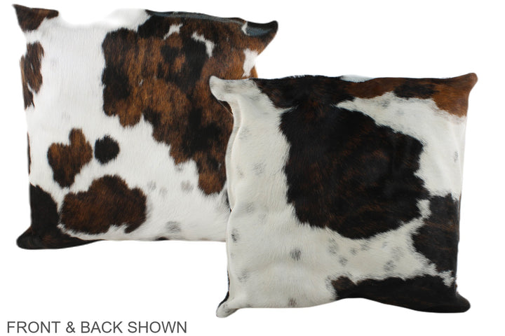 Tricolor 20"x20" Brazilian Cowhide Pillow #A39410 by Hudson Hides