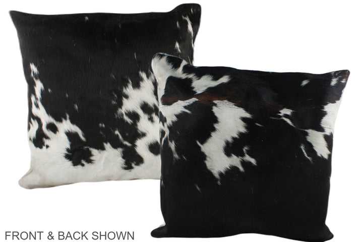 Black and White 20"x20" Brazilian Cowhide Pillow #A39411 by Hudson Hides