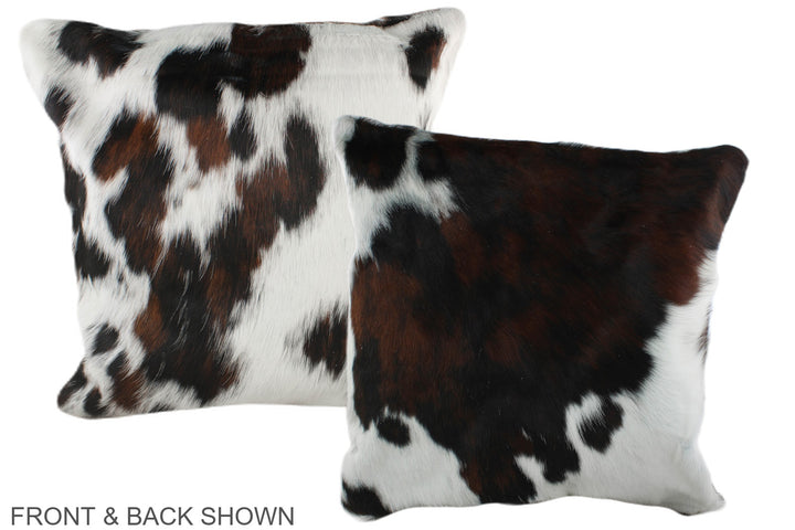 Tricolor 20"x20" Brazilian Cowhide Pillow #A39417 by Hudson Hides