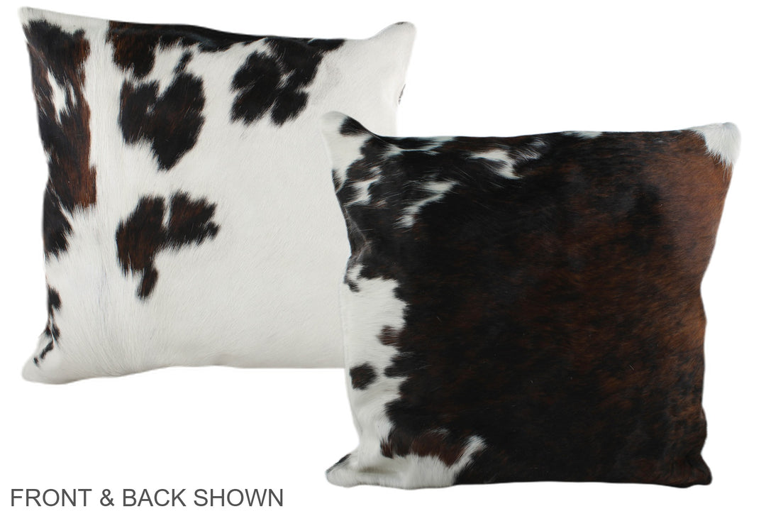 Tricolor 20"x20" Brazilian Cowhide Pillow #A39418 by Hudson Hides