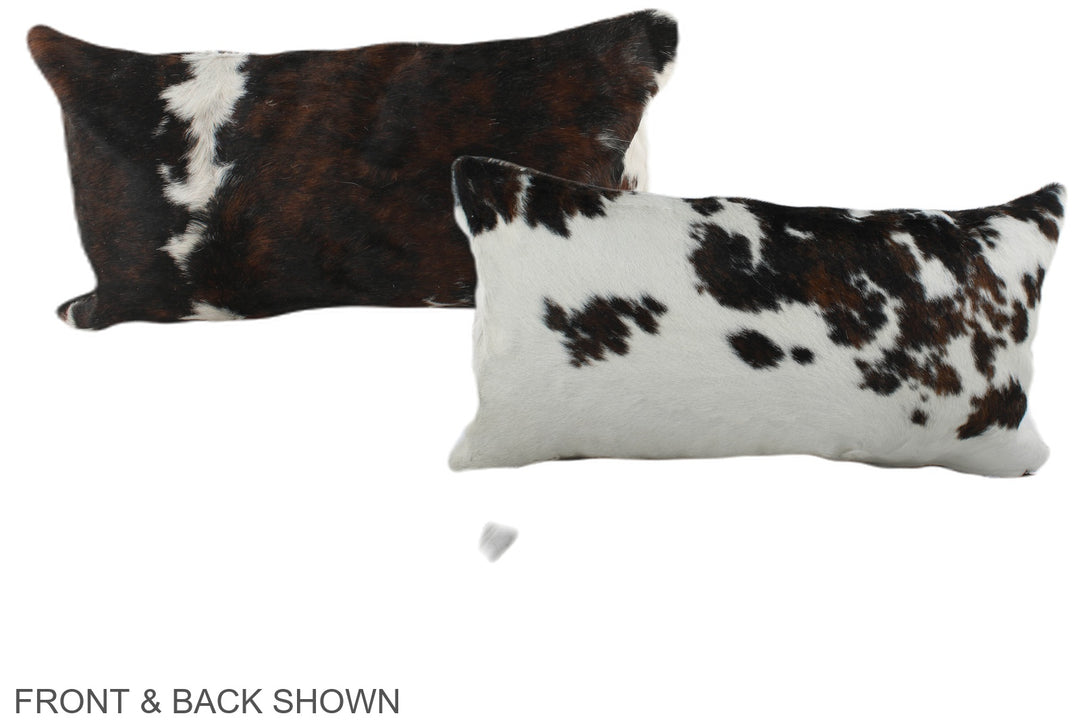 Tricolor 12"x22" Brazilian Cowhide Pillow #A39423 by Hudson Hides