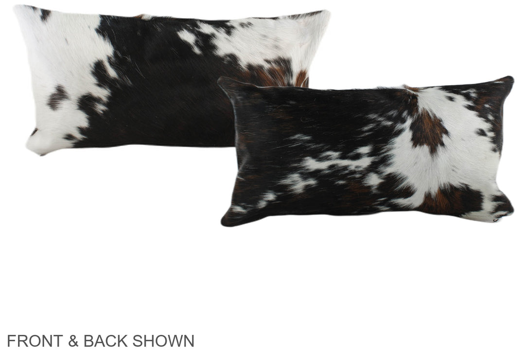 Tricolor 12"x22" Brazilian Cowhide Pillow #A39425 by Hudson Hides