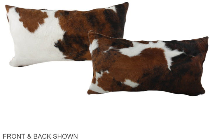 Tricolor 12"x22" Brazilian Cowhide Pillow #A39426 by Hudson Hides