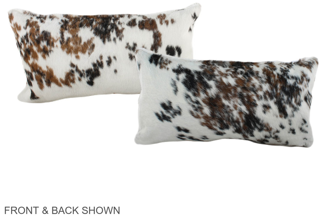 Tricolor 12"x22" Brazilian Cowhide Pillow #A39429 by Hudson Hides