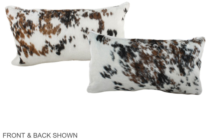 Tricolor 12"x22" Brazilian Cowhide Pillow #A39429 by Hudson Hides