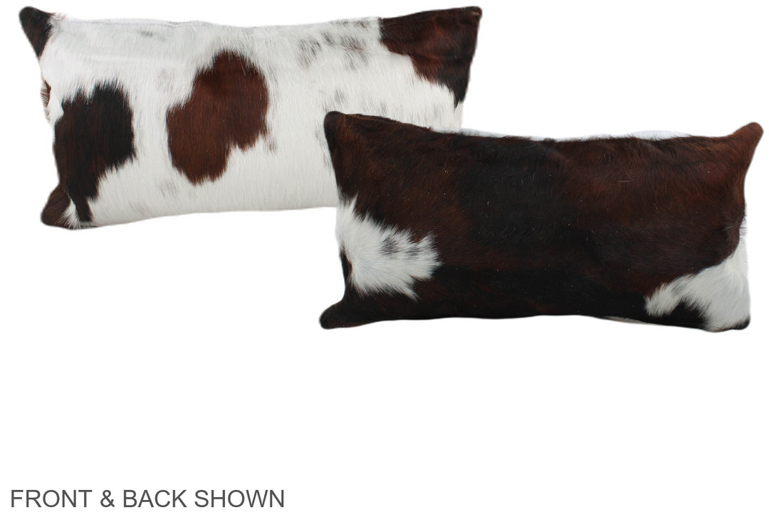 Tricolor 12"x22" Brazilian Cowhide Pillow #A39432 by Hudson Hides