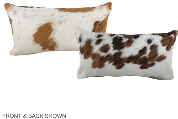 Tricolor 12"x22" Brazilian Cowhide Pillow #A39435 by Hudson Hides