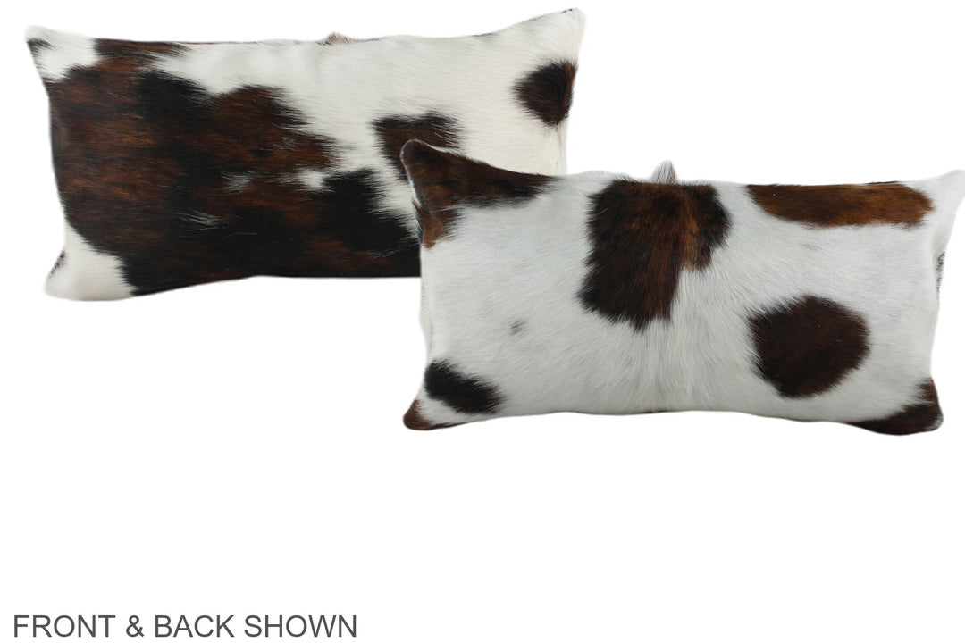 Tricolor 12"x22" Brazilian Cowhide Pillow #A39436 by Hudson Hides