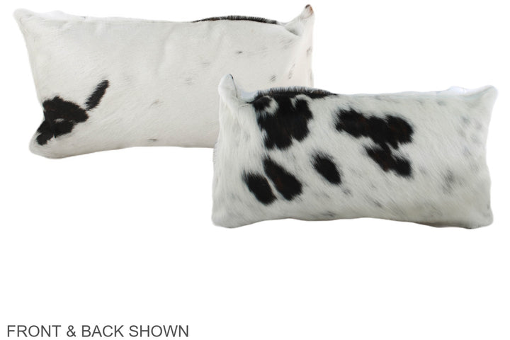 Black and White 12"x22" Brazilian Cowhide Pillow #A39439 by Hudson Hides