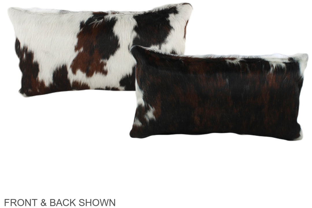 Tricolor 12"x22" Brazilian Cowhide Pillow #A39440 by Hudson Hides