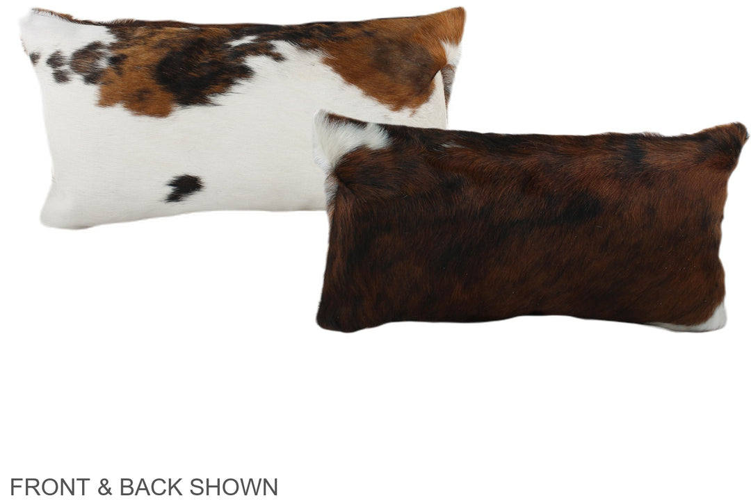 Tricolor 12"x22" Brazilian Cowhide Pillow #A39441 by Hudson Hides