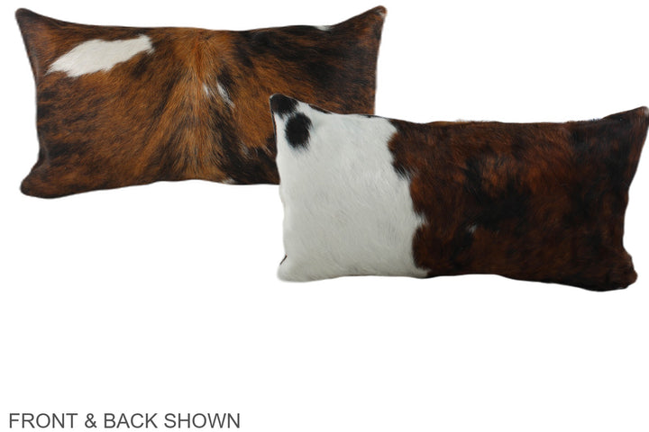 Tricolor 12"x22" Brazilian Cowhide Pillow #A39445 by Hudson Hides