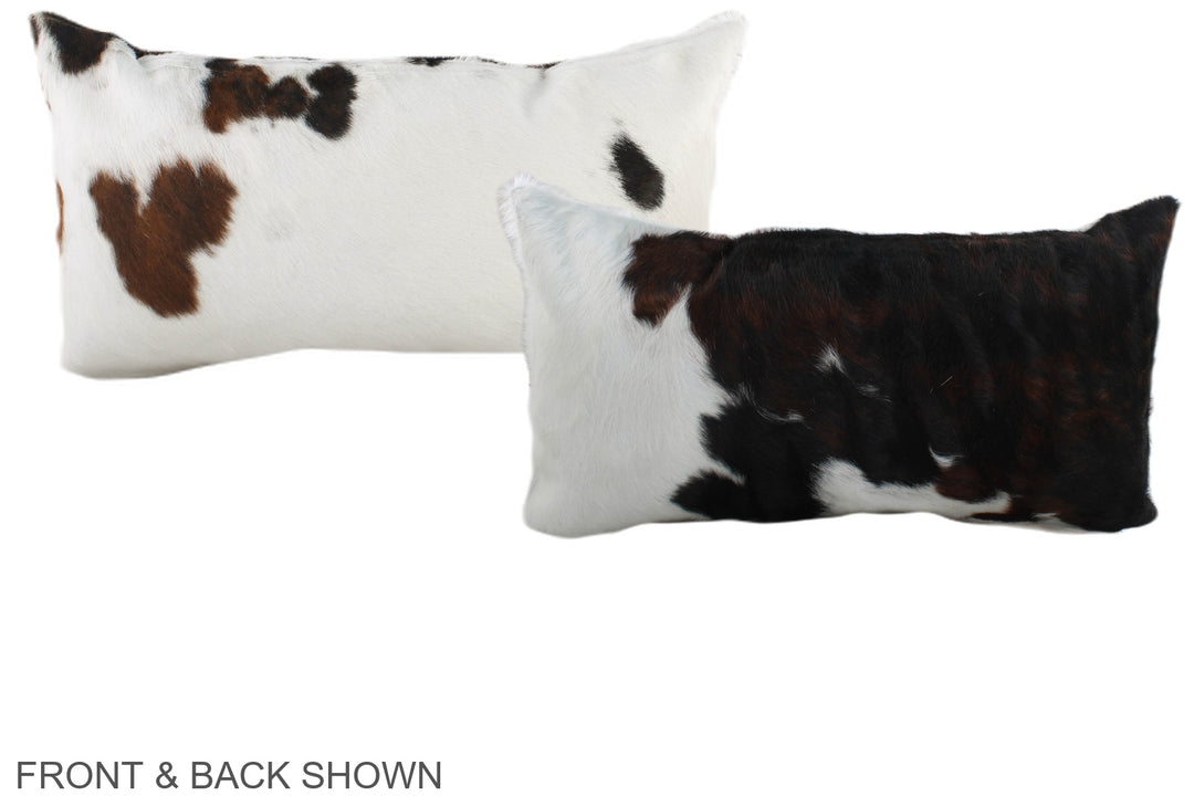 Tricolor 12"x22" Brazilian Cowhide Pillow #A39446 by Hudson Hides