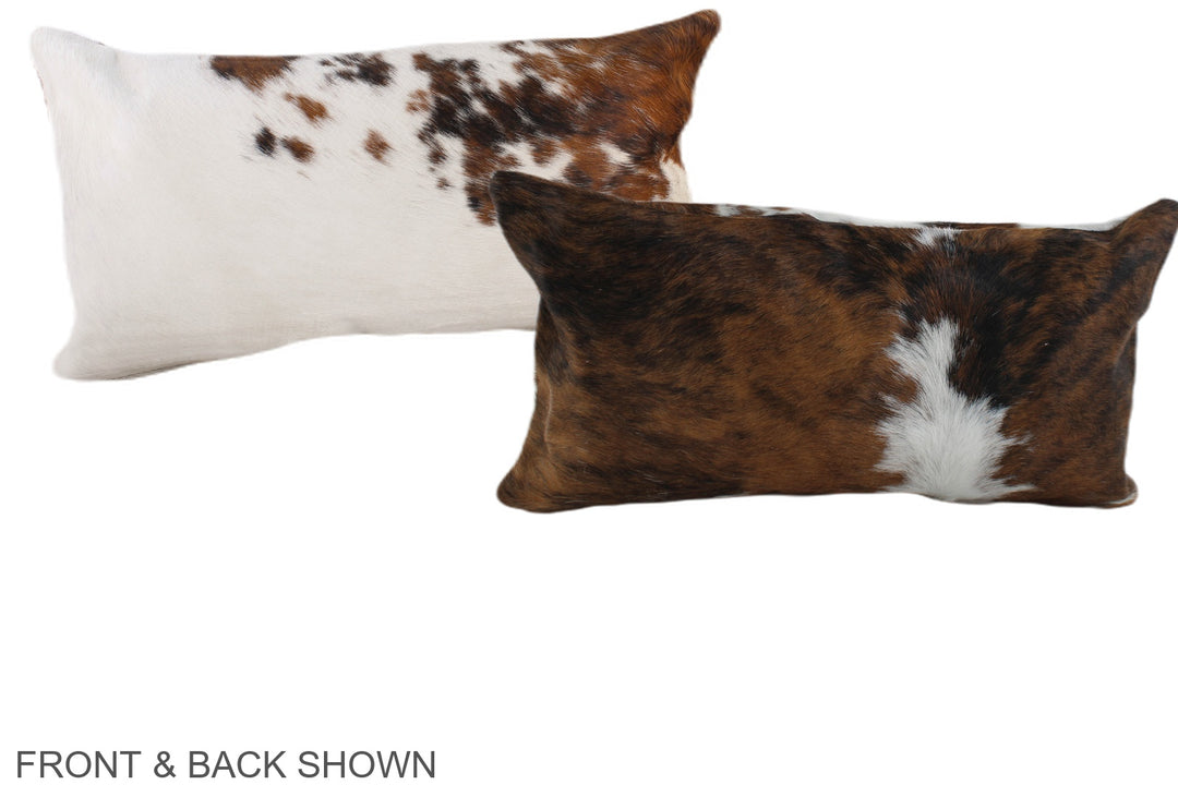 Tricolor 12"x22" Brazilian Cowhide Pillow #A39448 by Hudson Hides
