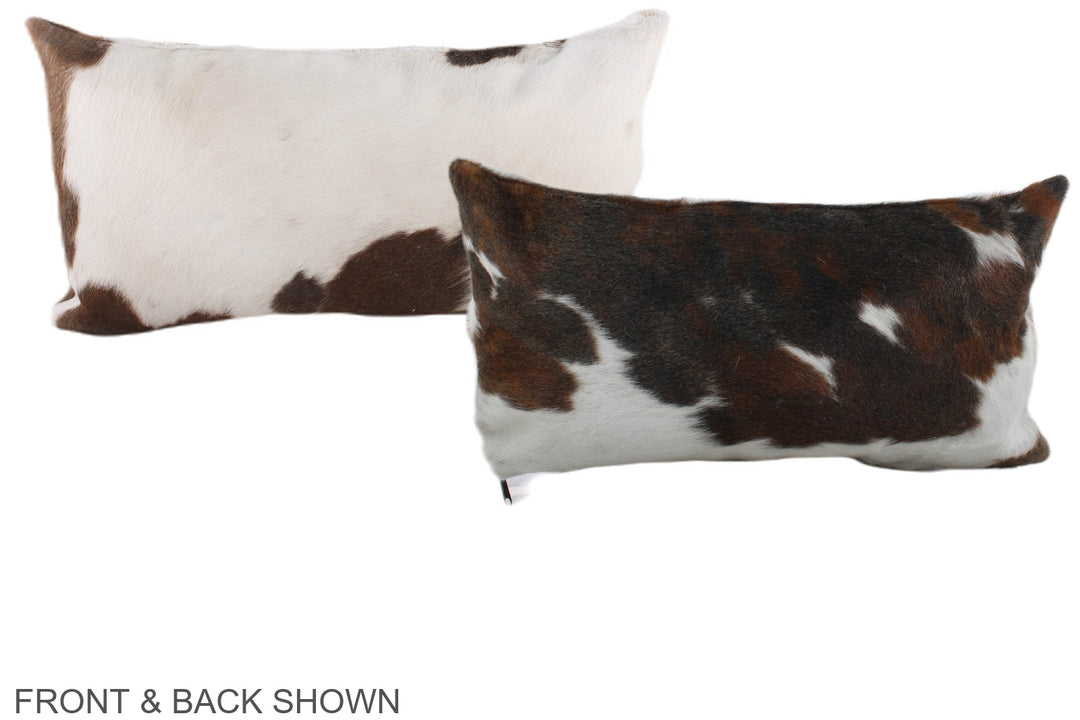 Tricolor 12"x22" Brazilian Cowhide Pillow #A39449 by Hudson Hides