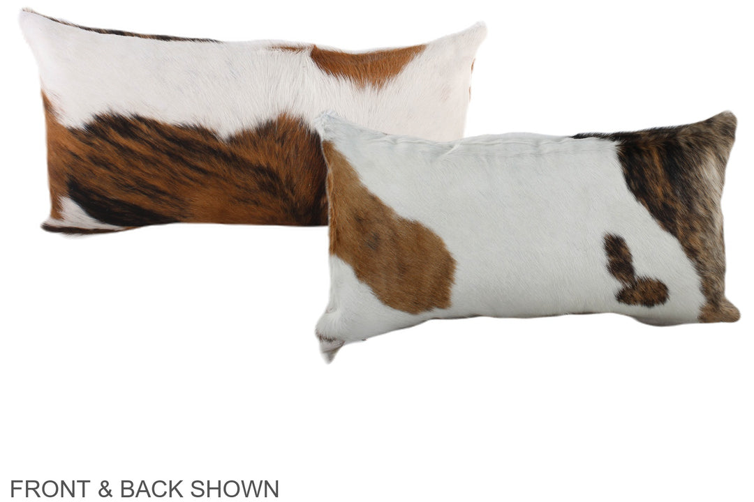 Tricolor 12"x22" Brazilian Cowhide Pillow #A39450 by Hudson Hides