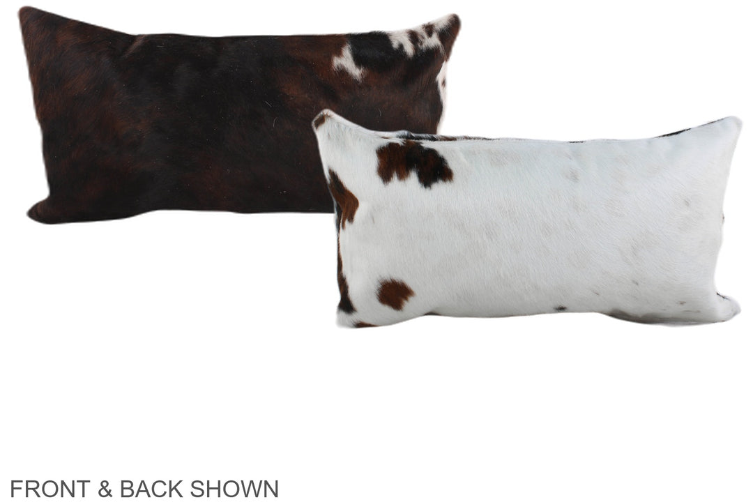 Tricolor 12"x22" Brazilian Cowhide Pillow #A39451 by Hudson Hides