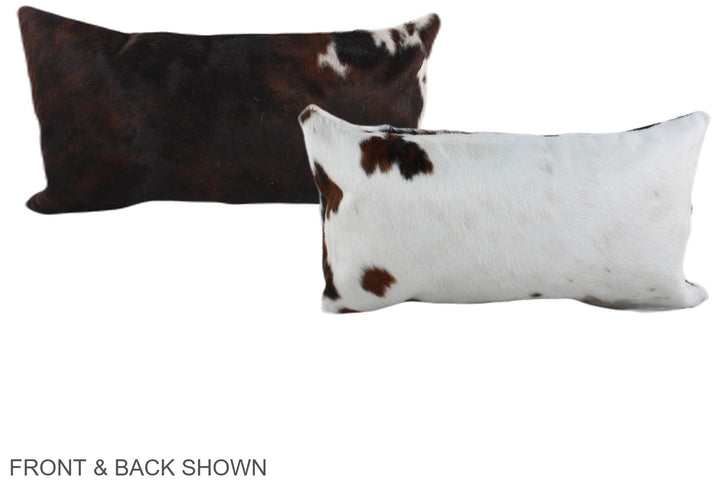 Tricolor 12"x22" Brazilian Cowhide Pillow #A39451 by Hudson Hides